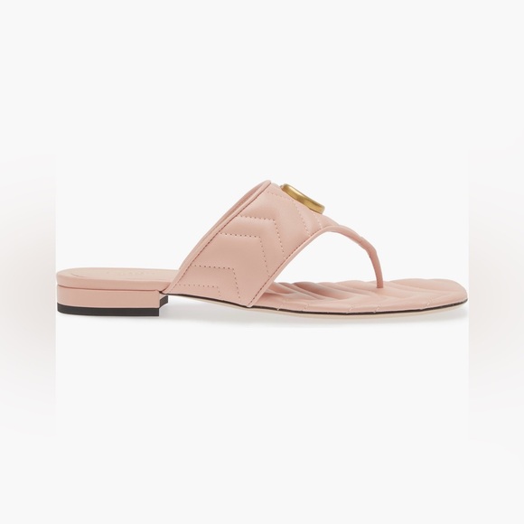 Gucci Marmont GG Padded Chevron Matelassé Flip Flop (8US/38EU; Pink) - Picture 9 of 10